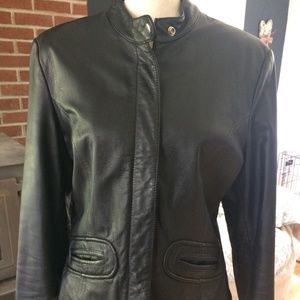 Real Black Leather MOTO Jacket